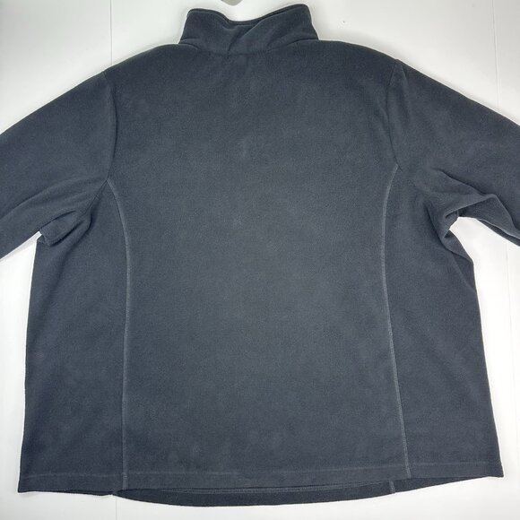 Lands' End Women Black Athletic Quarter Zip Fleece Activewear Top 2XL/20-22W/C54 - Picture 7 of 16